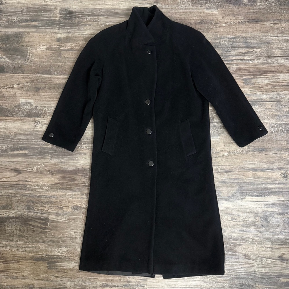 Julia Klein Women’s Black Vintage 100% Wool Coat Size 10